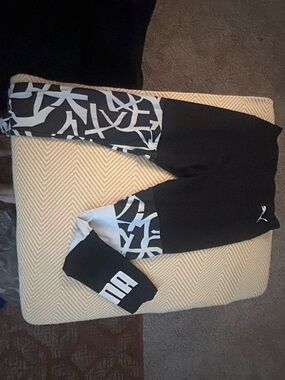 Puma Black Logo Activewear Top